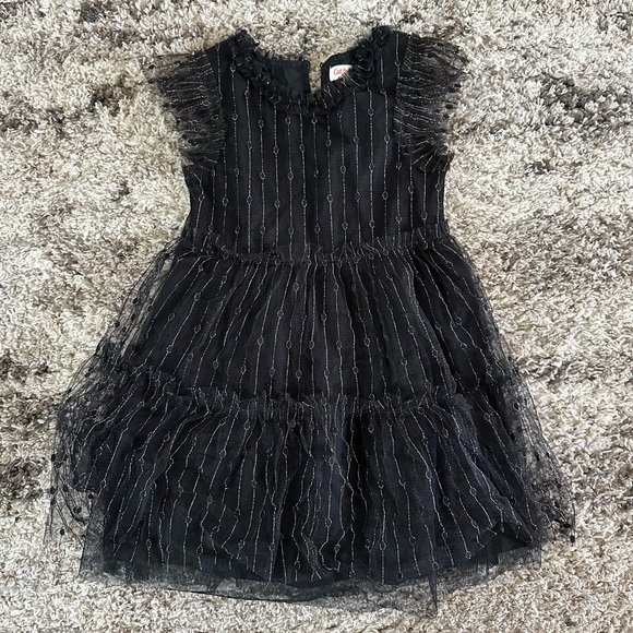 Cat & Jack Classic Black dress with Gold - Picture 1 of 4